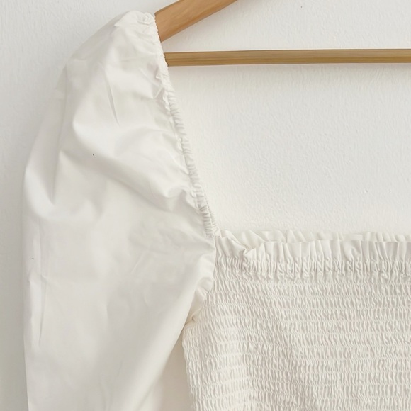 Aritzia Wilfred Smocked Maelys Dress White - Picture 7 of 15